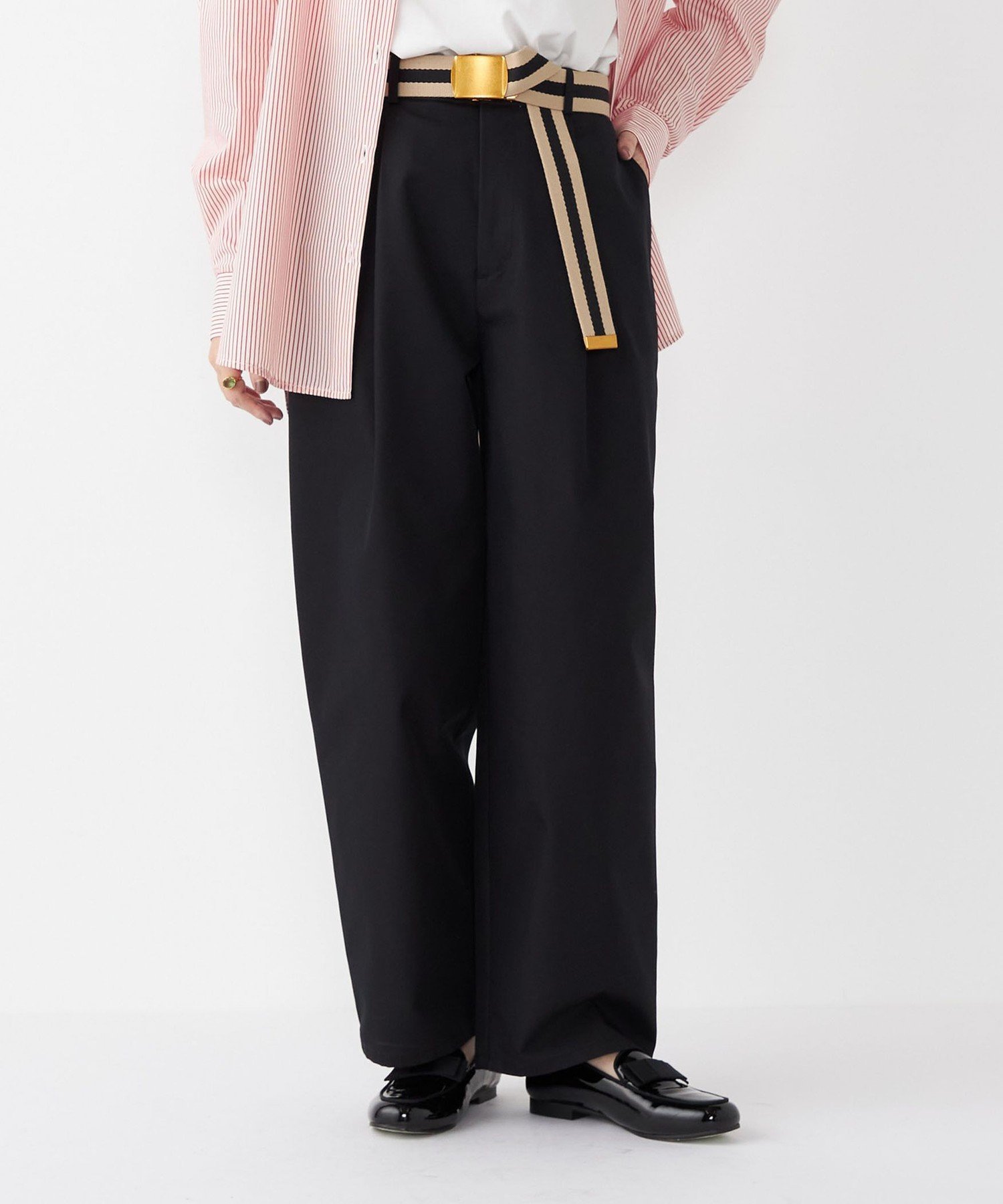 SHIPS Colors SHIPS Colors:＜洗濯機可能＞TC チノ カーブ パンツ シップス パンツ チノパンツ ベージュ ブラック【送料無料】のサムネイル