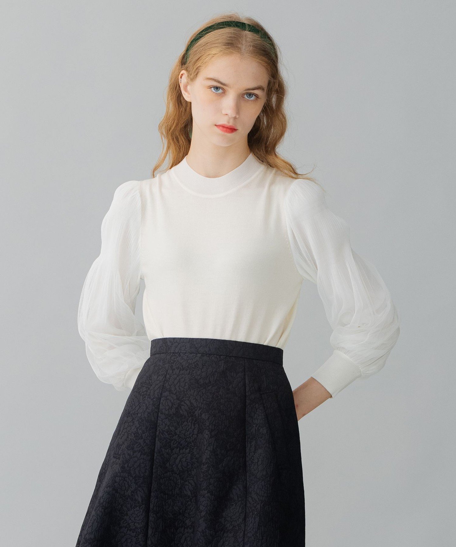 【SALE／40%OFF】TOCCA 【洗える!】ANGELA プルオーバー トッカ トップス ニット ホワイト ブラック パープル【送料無料】のサムネイル