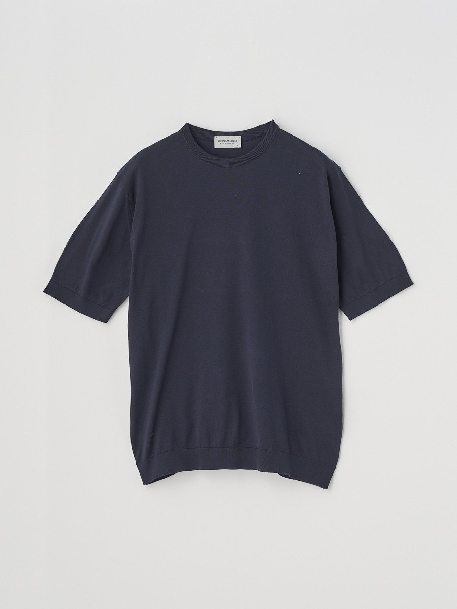 JOHN SMEDLEY Crew neck T-shirt ｜ S4633 ｜ 30G ジョンスメドレー トップス ニット ネイビー【送料無料】