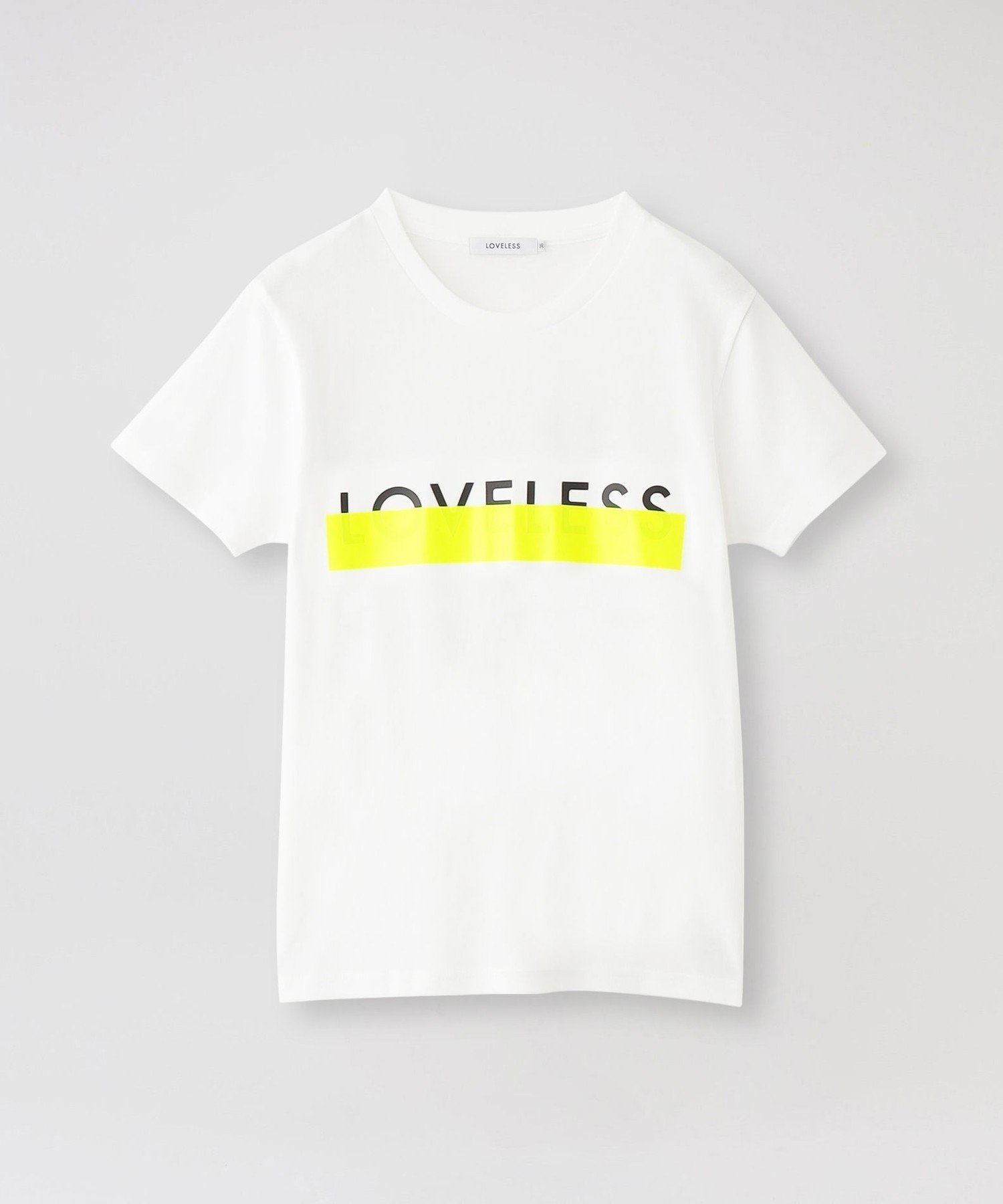 LOVELESS カラーラインロゴTシャツ ラブレス トップス カットソー・Tシャツ イエロー ブルー