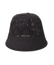 【SALE/50%OFF】CONTROL FREAK CONTROL FREAK/クロッシェニットハット キャセリーニ 帽子 ハット ブラック ベージュ