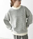 【SALE/40%OFF】SHIPS any SHIPS any:<手洗い可能>畦編み ストライプ クルーネック ニット◇ シップス トップス ニット ブラック...