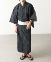 【SALE/40%OFF】SETUP7 SETUP7/メンズ浴衣+帯セット セットアップセブン 着物・浴衣・和装小物 浴衣 グレー ネイビー ホワイト ブラック...