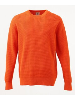 J. Press Cotton Cashmere Crewneck Sweater KROVKS0064: Orange J. Press Cotton Cashmere Crewneck Sweater KROVKS0064: Orange