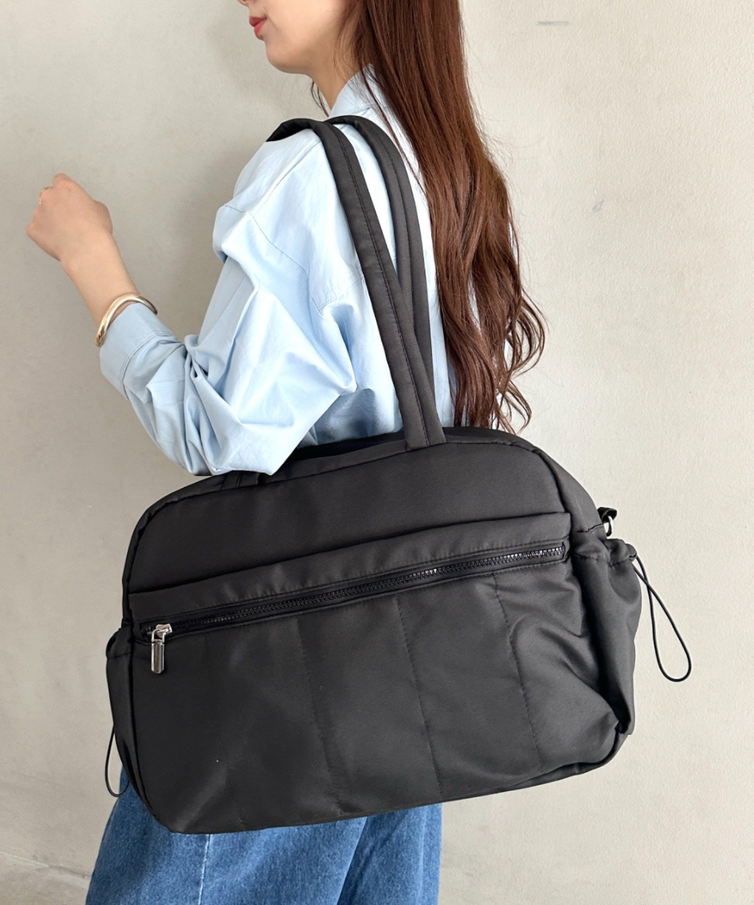 MYMOOD. 多収納スクエア型マザーズバッグ トラベルバッグ パステルカラー展開 アウトフィッターラボ マタニティウェア・ベビー用品 マザーズバッグ・おむつポーチ ベージュ ブラック ホワイト ピンク ブルー グリーン