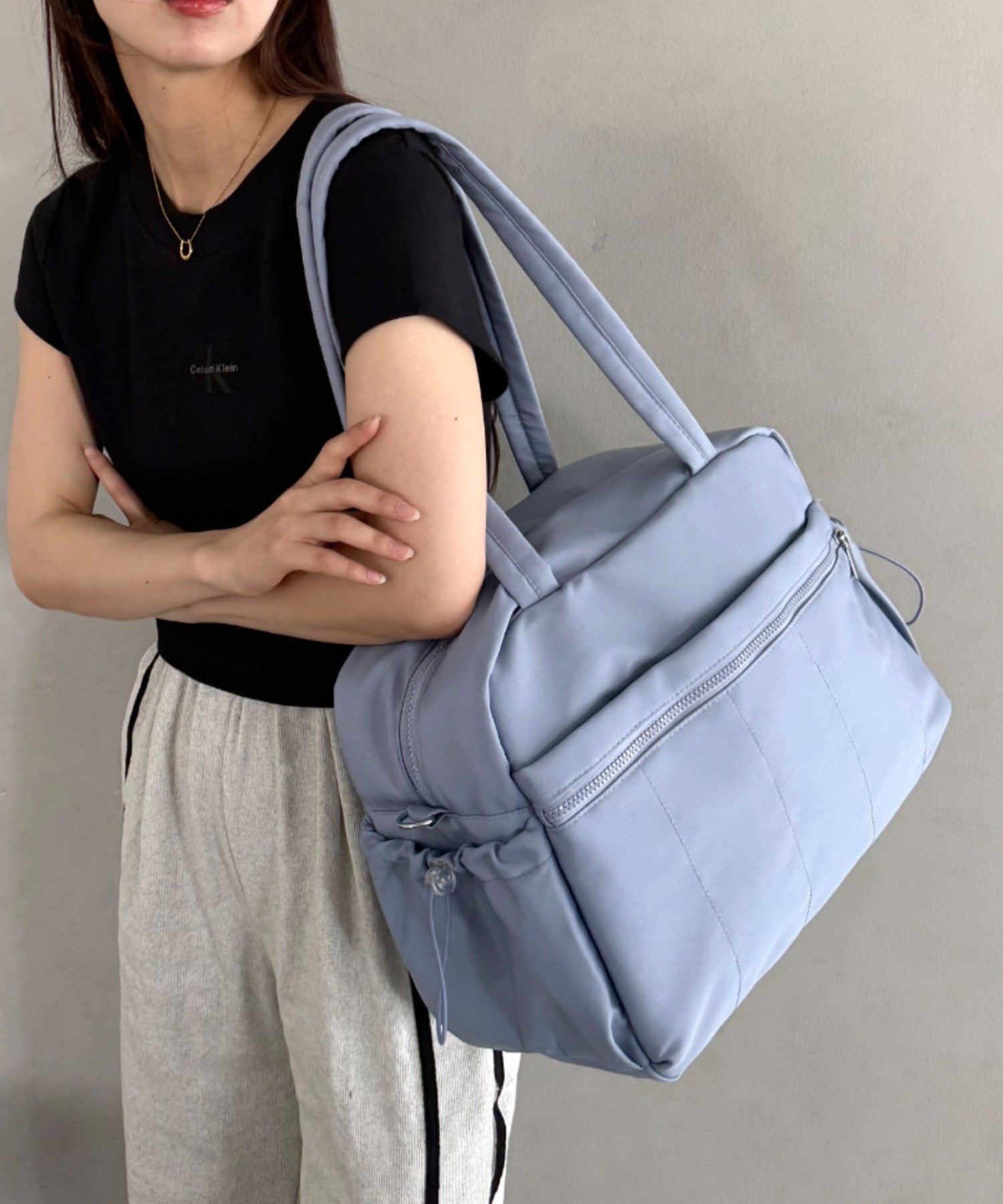MYMOOD. 多収納スクエア型マザーズバッグ トラベルバッグ パステルカラー展開 アウトフィッターラボ マタニティウェア・ベビー用品 マザーズバッグ・おむつポーチ ベージュ ブラック ホワイト ピンク ブルー グリーン