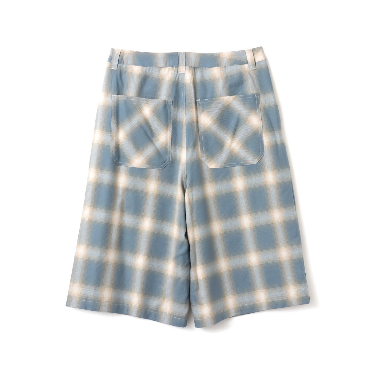 atmos pink atmos pink Ombre Check Double Knee Half Pants BLUE アトモス パンツ その他のパンツ ブルー