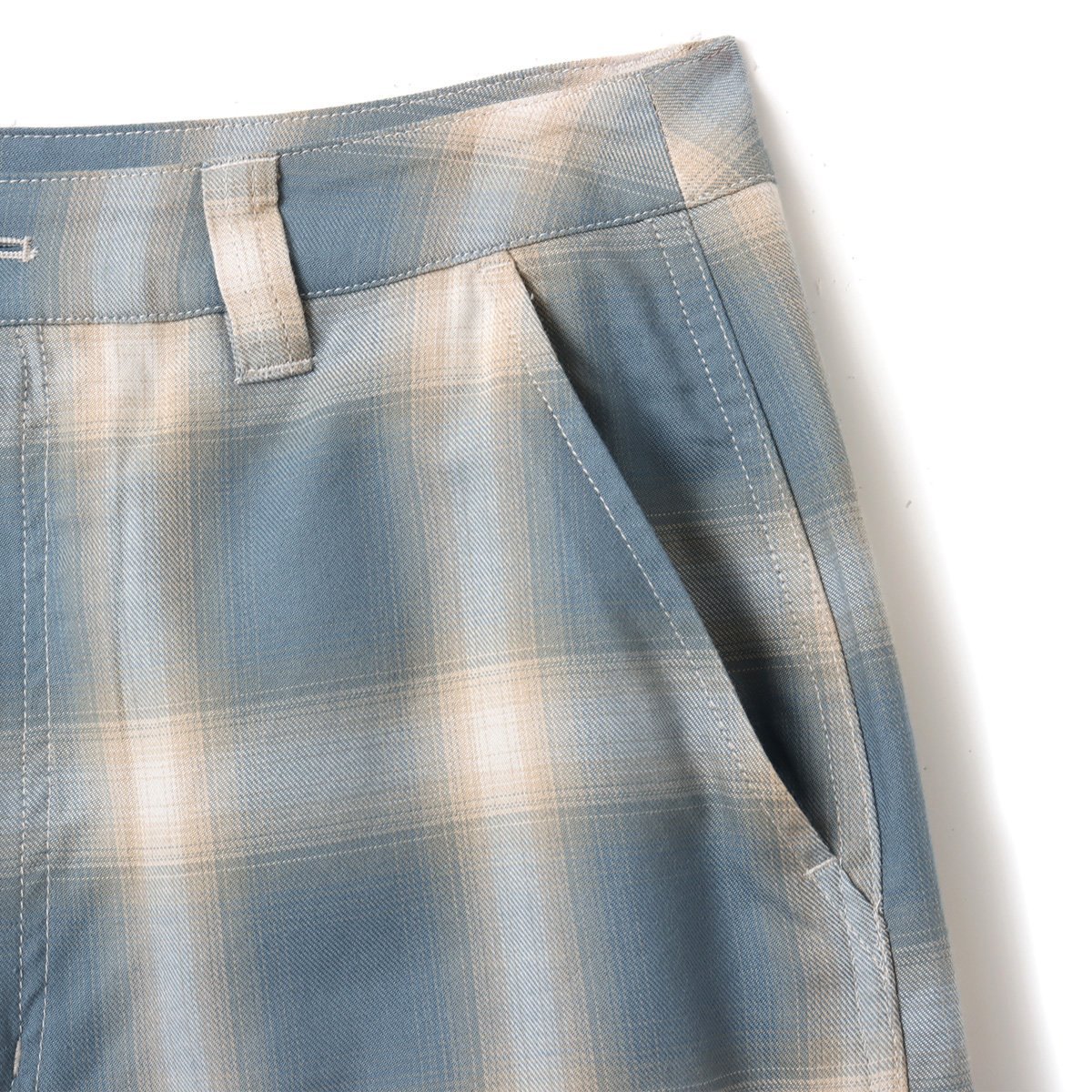 atmos pink atmos pink Ombre Check Double Knee Half Pants BLUE アトモス パンツ その他のパンツ ブルー