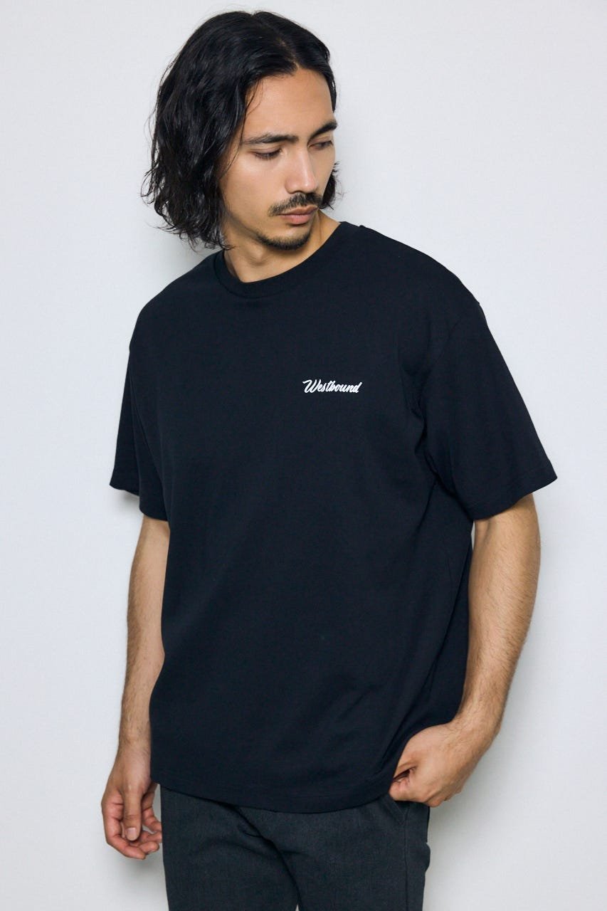 リゾートバックグラフィックTシャツ アズールバイマウジー トップス カットソー・Tシャツ ピンク ブラック ホワイト グリーン