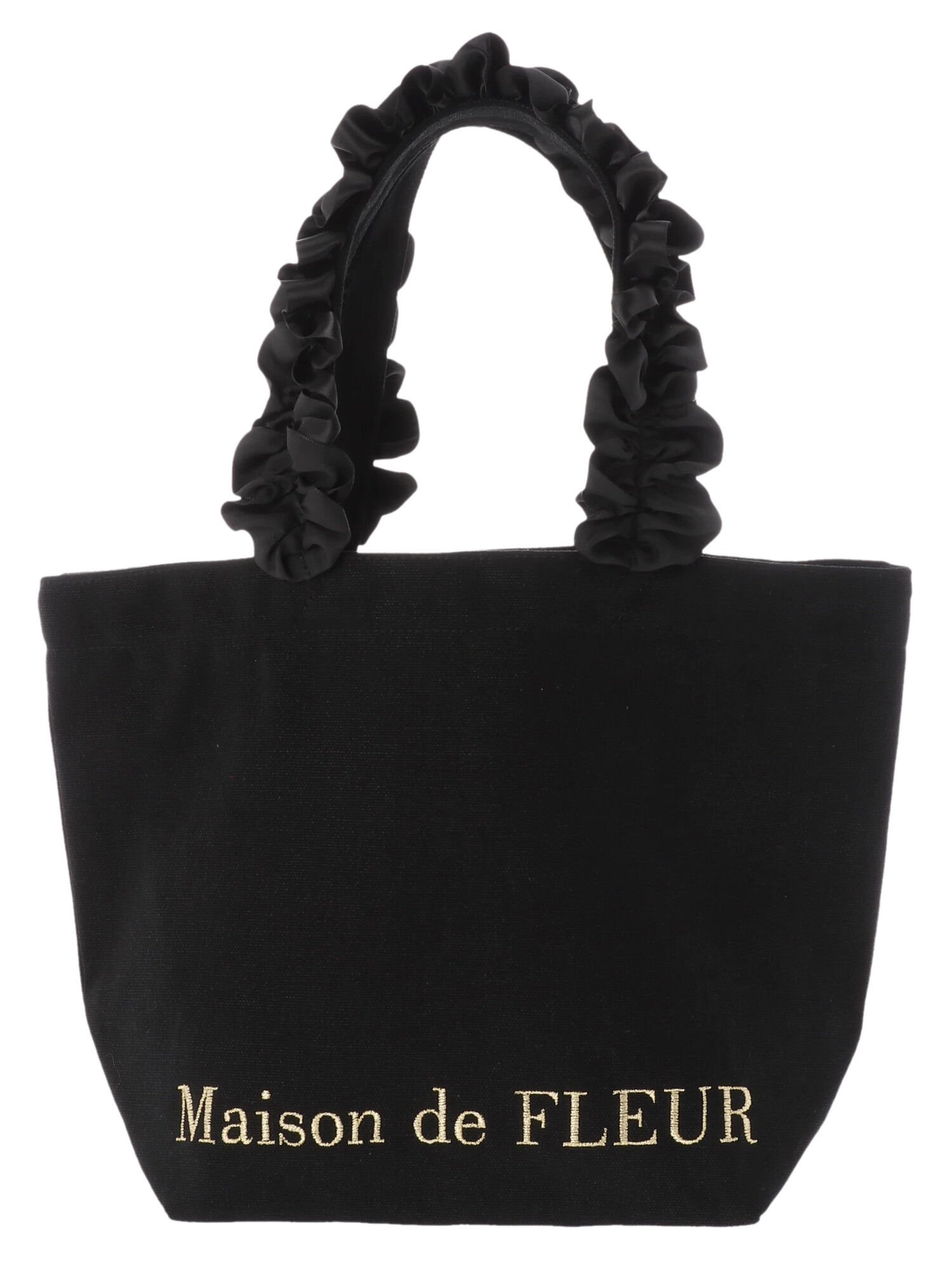 【SALE／40%OFF】Maison de FLEUR 帆布フリルハンドルトートSバッグ メゾン ド フルール バッグ その他のバッグ パープル ネイビー レッド ブラックのサムネイル