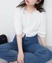 natural couture 多釦片畦編みカーデ ナチュラルクチュール トップス カーディガン ブラック ホワイト レッド ブルー【送料無料】