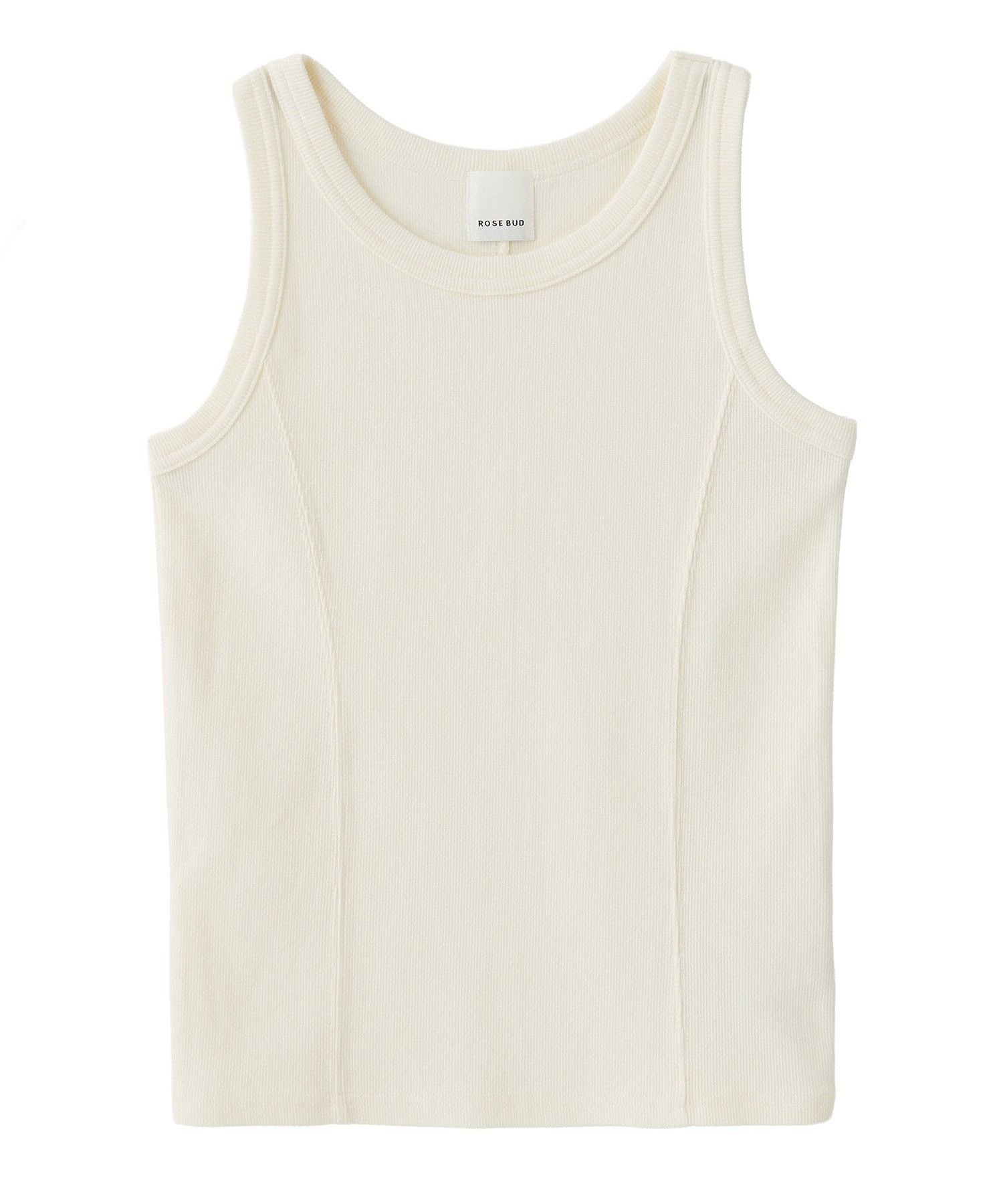 ROSE BUD BASIC TANKTOP ローズバッド トップス カットソー・Tシャツ ホワイト ブラック ブラウン ベージュ