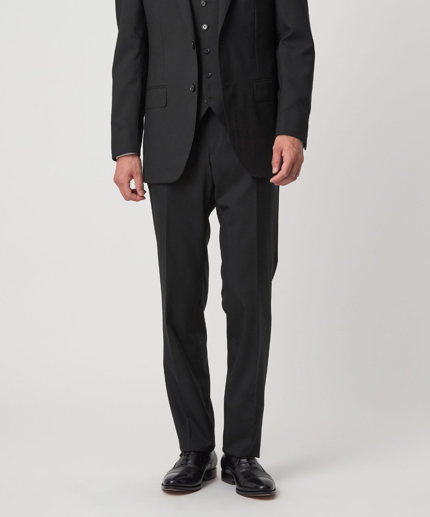 【SALE／10%OFF】UNITED ARROWS green label relaxing REDA トロピカル 無地 スリム ノープリーツ スーツパンツ ユナイテッドアローズ グリーンレーベルリラクシング スーツ・フォーマル スーツパンツ ブラウン ネイビー グリーン ブラック グレー【送料無料】