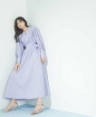 ナチュラルビューティーベーシック 【SALE／30%OFF】NATURAL BEAUTY BASIC スリットネックフォルムシャツワンピース 24SS ナチュラルビューティベーシック ワンピース・ドレス ワンピース パープル ベージュ ブルー【送料無料】