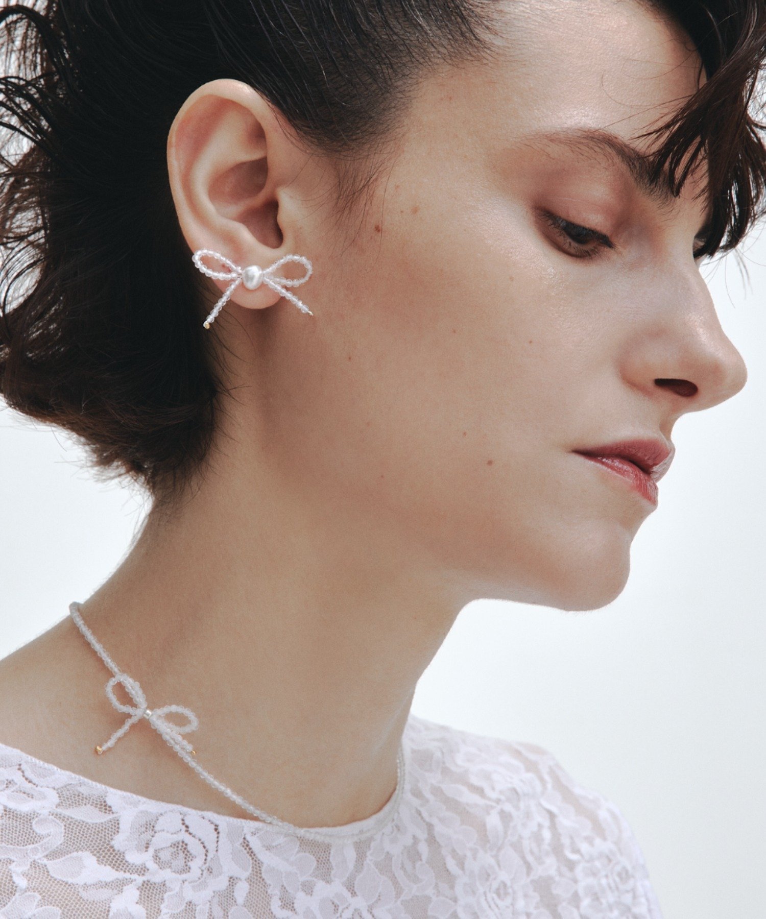 les bon bon les bon bon/waltz crystal necklace BOB431 ネックレス ギフト セットアップセブン アクセサリー・腕時計 ネックレス