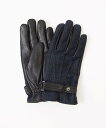 MICHEL KLEIN HOMME グレンチェック柄ドレスグローブ ミッシェルクランオム ファッション雑貨 手袋 ネイビー【送料無料】