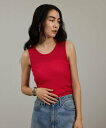 SALON adam et rope' nu=layerスクープネックタンクトップ サロン アダム エ ロペ トップス ノースリーブ・タンクトップ ホワイト レ...