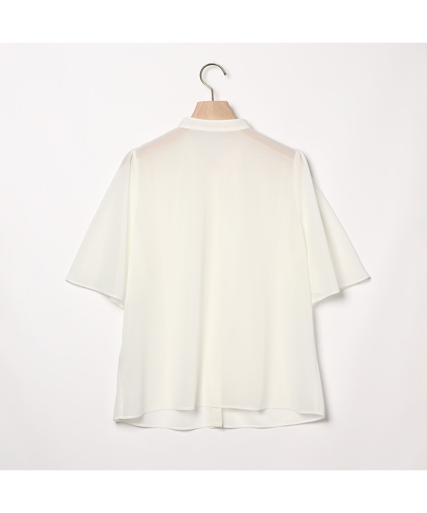 SCAPA シアージャージ前開きカットソー スキャパ トップス カットソー・Tシャツ ホワイト ブラック