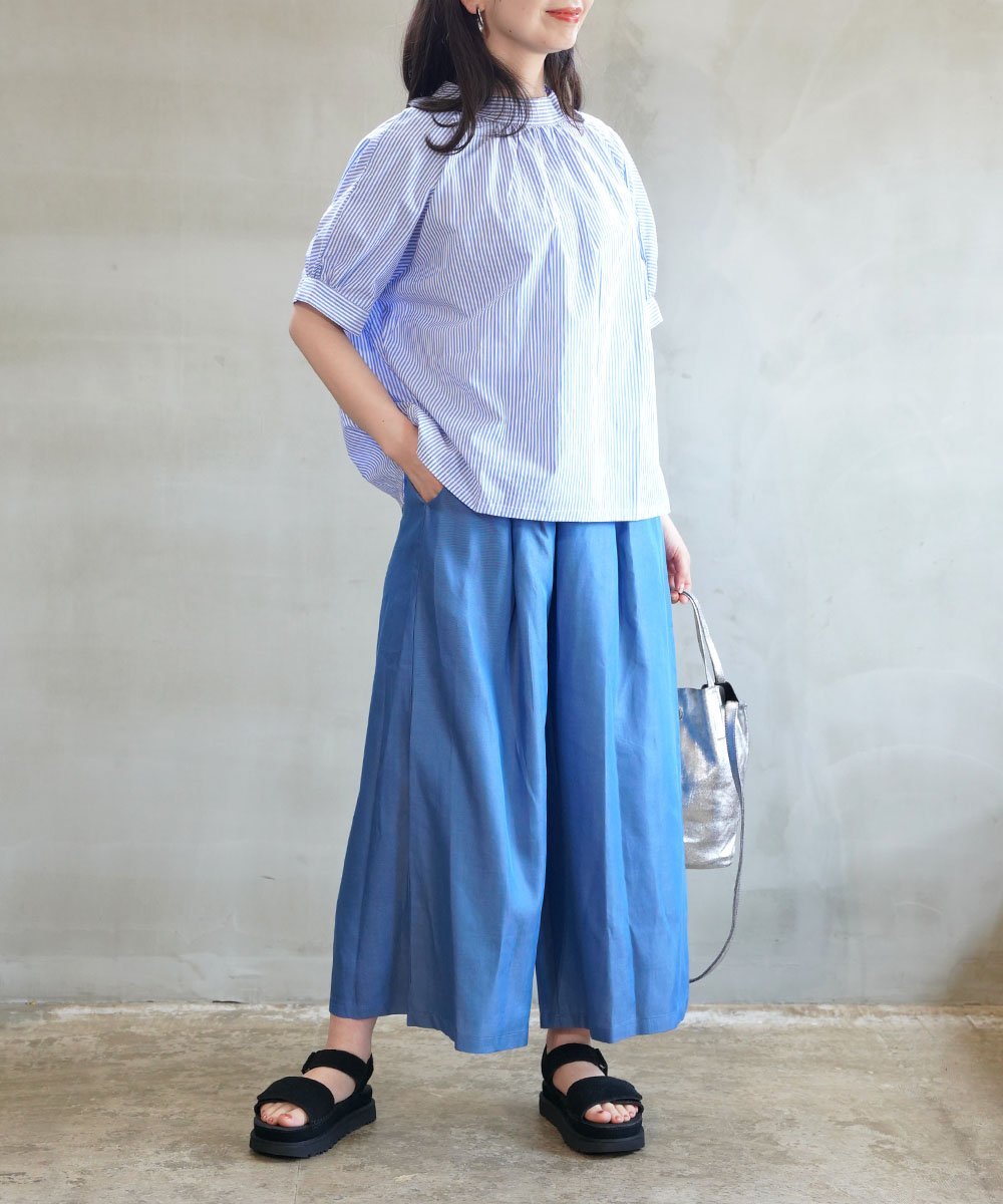 Bonheur ボヌール テンセルデニムスカーチョ ブルーコムブルー パンツ ジーンズ・デニムパンツ ブルー ネイビー【送料無料】