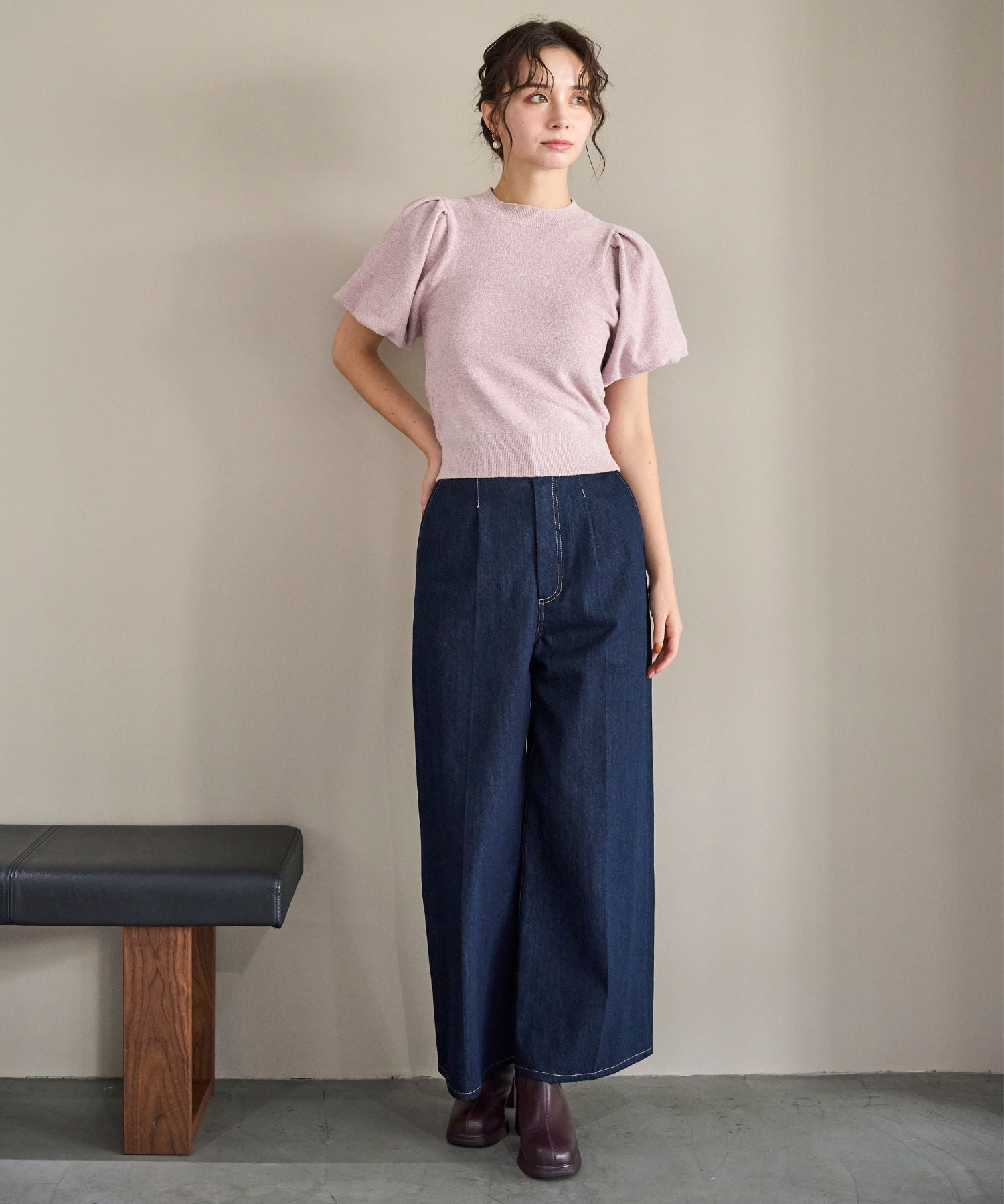 31 Sons de mode TT538308 モール半袖ニット トランテアン ソン ドゥ モード トップス ニット ブラウン ピンク ブルー【送料無料】のサムネイル