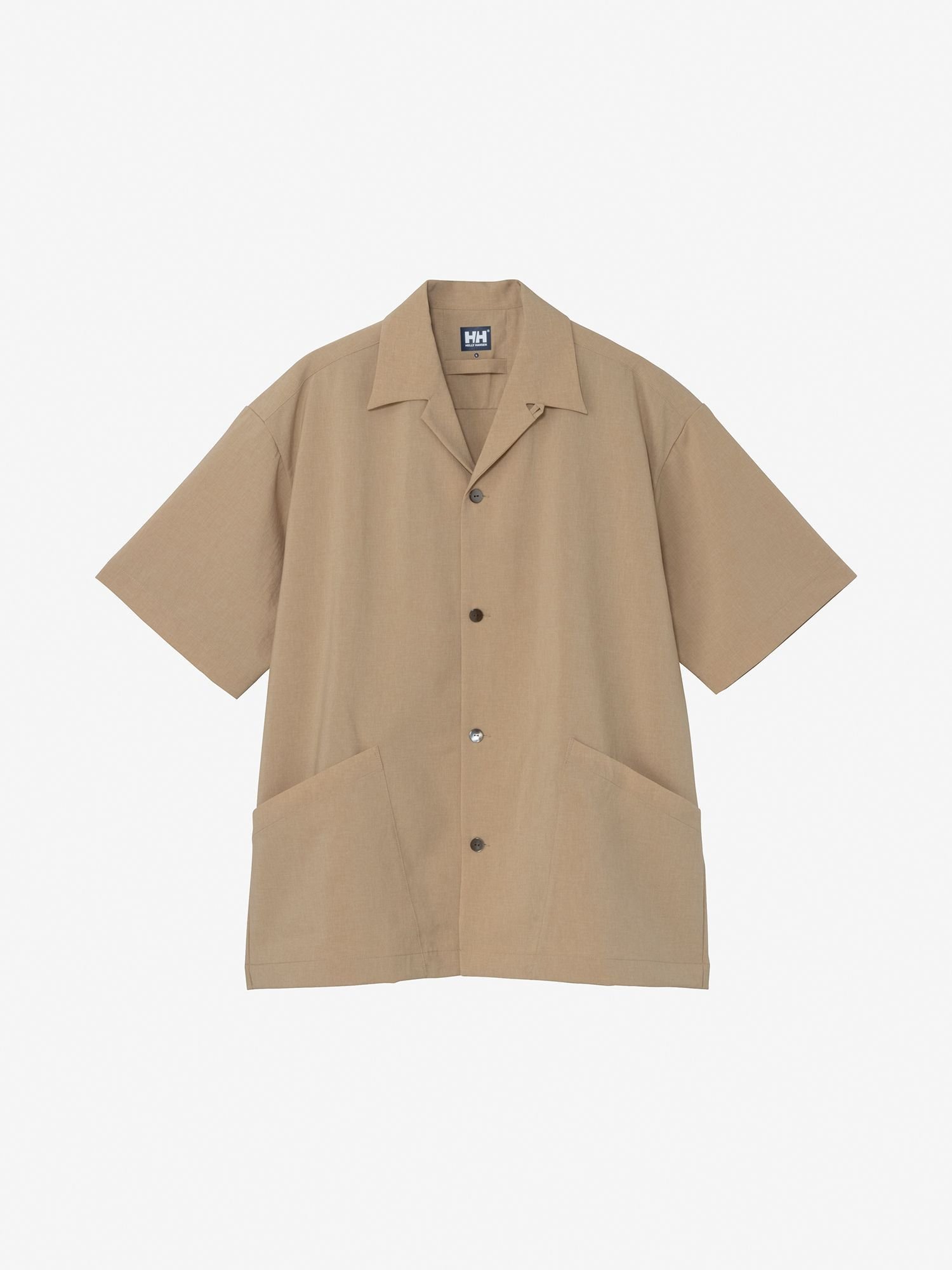 HELLY HANSEN 【公式】ショートスリーブマリンリゾートシャツ(メンズ) ヘリーハンセン トップス ポロシャツ ベージュ ネイビー【送料無料】