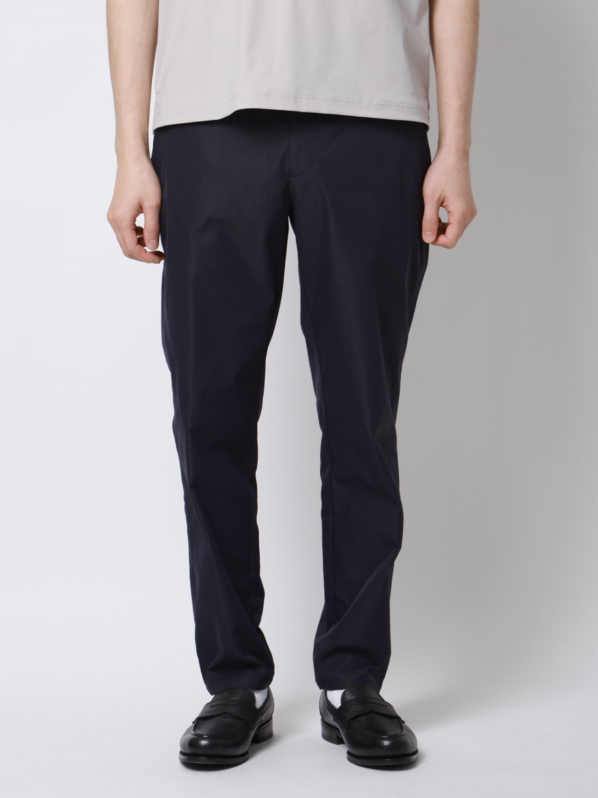SUIT SQUARE FLAT テーパードパンツ ウォッシャブル ストレッチ 速乾 ツイル 裾上げ済み スーツ スクエア パンツ その他のパンツ ネイビー