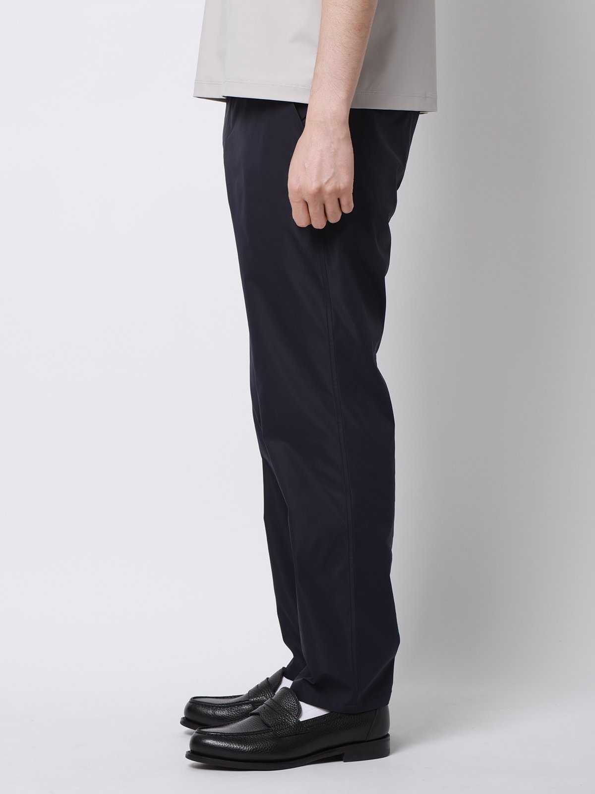 SUIT SQUARE FLAT テーパードパンツ ウォッシャブル ストレッチ 速乾 ツイル 裾上げ済み スーツ スクエア パンツ その他のパンツ ネイビー