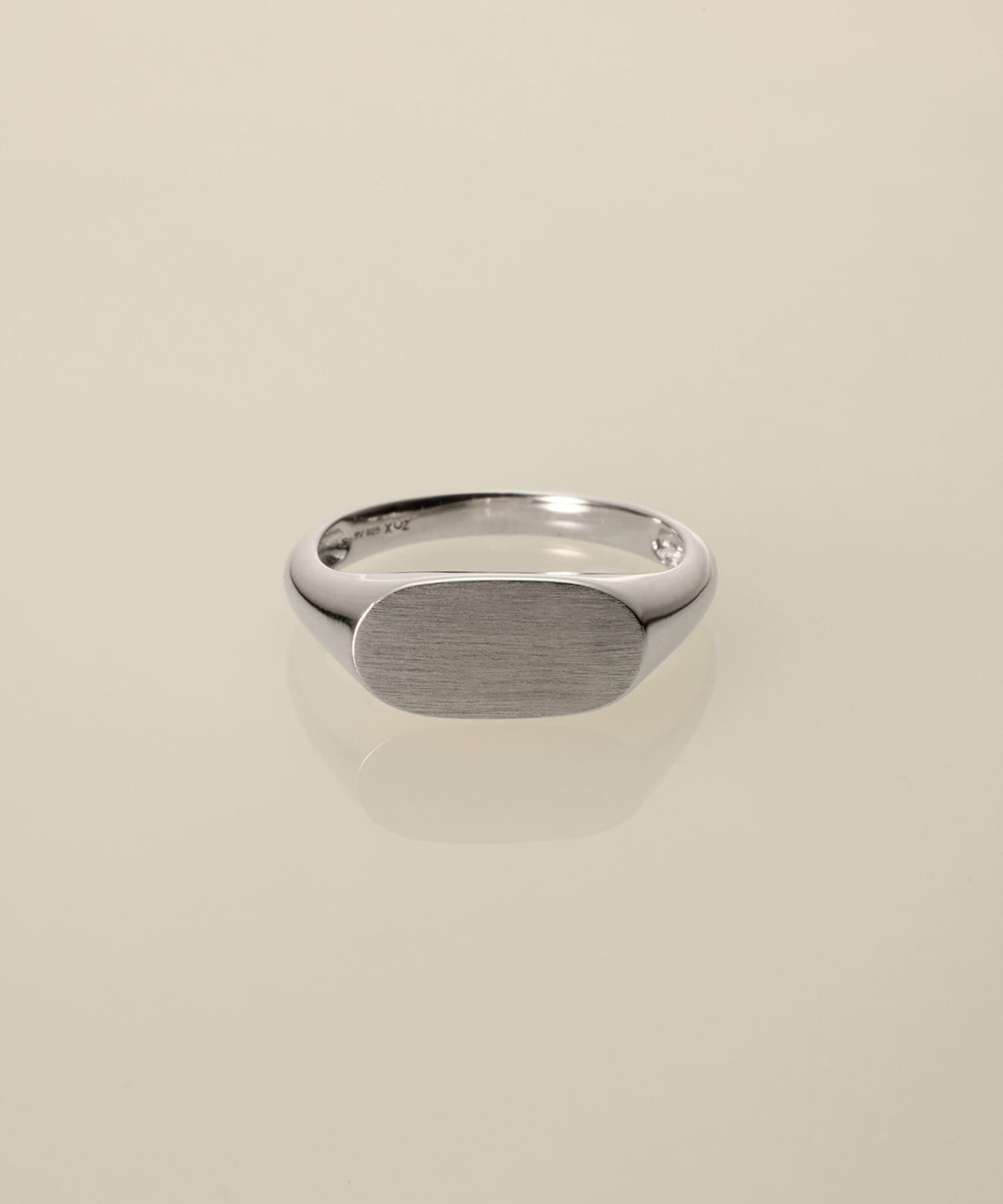 XOZ mat oval signet ring silver クロスオズ アクセサリー・腕時計 リング・指輪 ホワイト