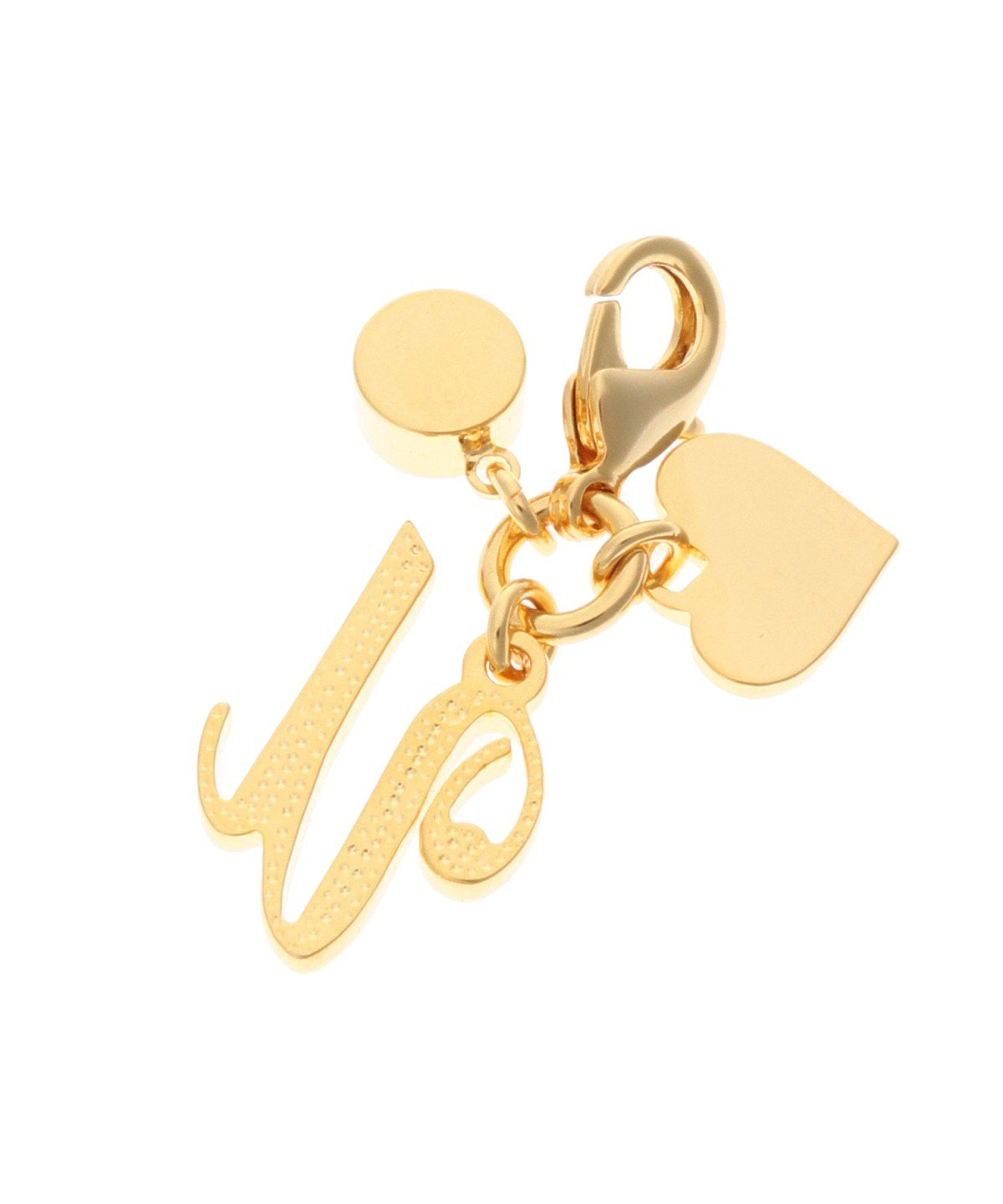 Samantha Thavasa Petit Choice シンプルイニシャル ファスナーチャーム U サマンサタバサプチチョイス ファッション雑貨 チャーム・キーチェーン ゴールド
