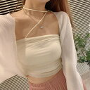 【SALE/30%OFF】miniministore サマーカーディガン長袖ショート丈 ボレロ ミニミニストア トップス カーディガン ホワイト ブラック
