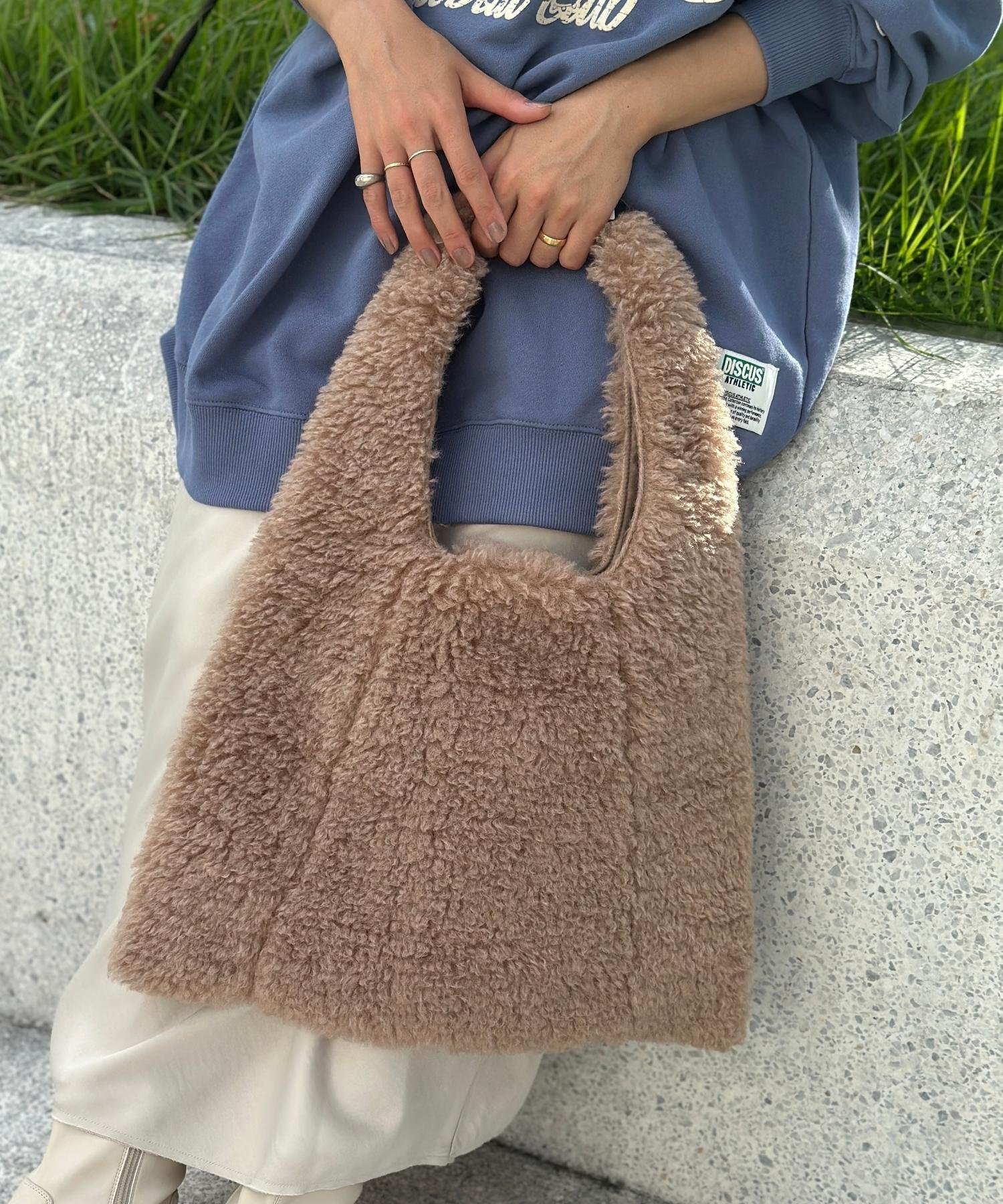 LEPSIM (W)テディボアBAG レプシィム バッグ トートバッグ ベージュ ブラウン【送料無料】のサムネイル