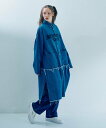 RNA D1663 デニムロングシャツワンピース アールエヌエー ワンピース・ドレス シャツワンピース ブラック ブルー【送料無料】