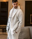 1PIU1UGUALE3 RELAX 1PIU1UGUALE3 RELAX GRADIENT KNIT SHAWL COLLAR シフォン トップス ニット ホワイト ブラック【送料無料】