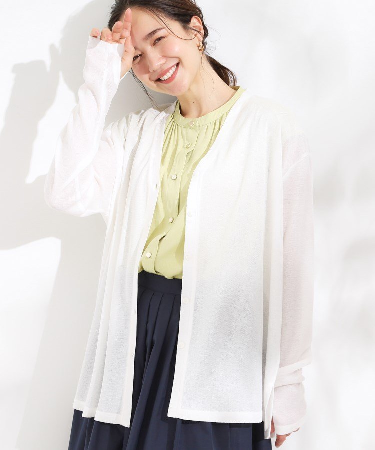 【SALE/60%OFF】SHOO・LA・RUE 【S-LL/ひんやり/UV】手の甲まで隠れる トッパーカーディガン シューラルー トップス カーディガン ブラ...