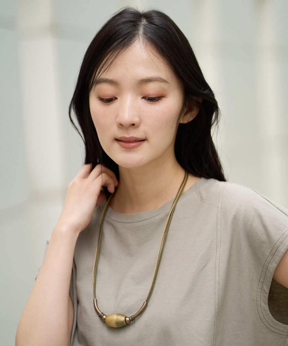 GIANNI LO GIUDICE [日本製]グラデーションウッドネックレス ジャンニロジュディーチェ アクセサリー・腕時計 ネックレス シルバー ゴールド【送料無料】