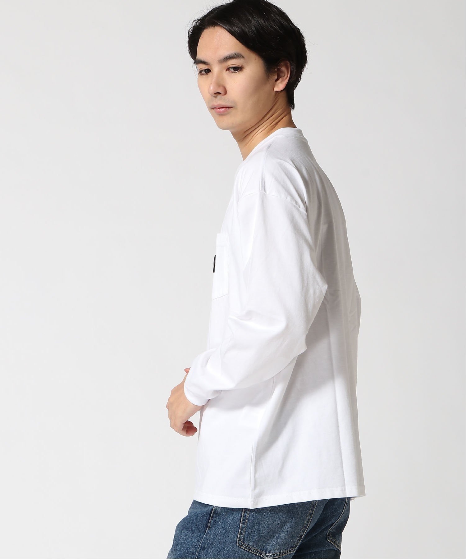 UNIIT UNIIT/(M)【SAVIER】ヘンリーネックポケツキロンT ジーンズメイト トップス カットソー・Tシャツ ホワイト ブラック【送料無料】