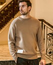 1PIU1UGUALE3 RELAX 1PIU1UGUALE3 RELAX BIG PATCH BIG PIS NAME CREW NECK KNIT シフォン トップス ニット ブラック ベージュ【送料無料】