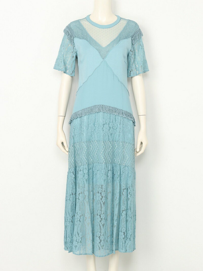 【SALE／45%OFF】SNIDEL バリエーションレースロングOP スナイデル ワンピース・ドレス その他のワンピース・ドレス ホワイト ネイビー グリーン【送料無料】のサムネイル