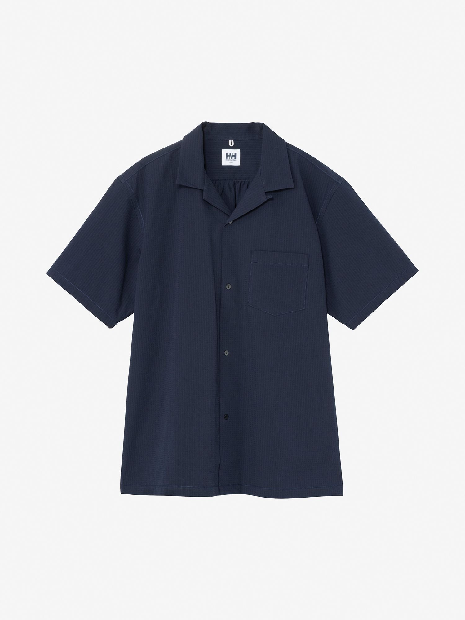 HELLY HANSEN 【公式】ショートスリーブスヴェイルリゾートシャツ(メンズ) ヘリーハンセン トップス ポロシャツ ホワイト ネイビー【送料無料】