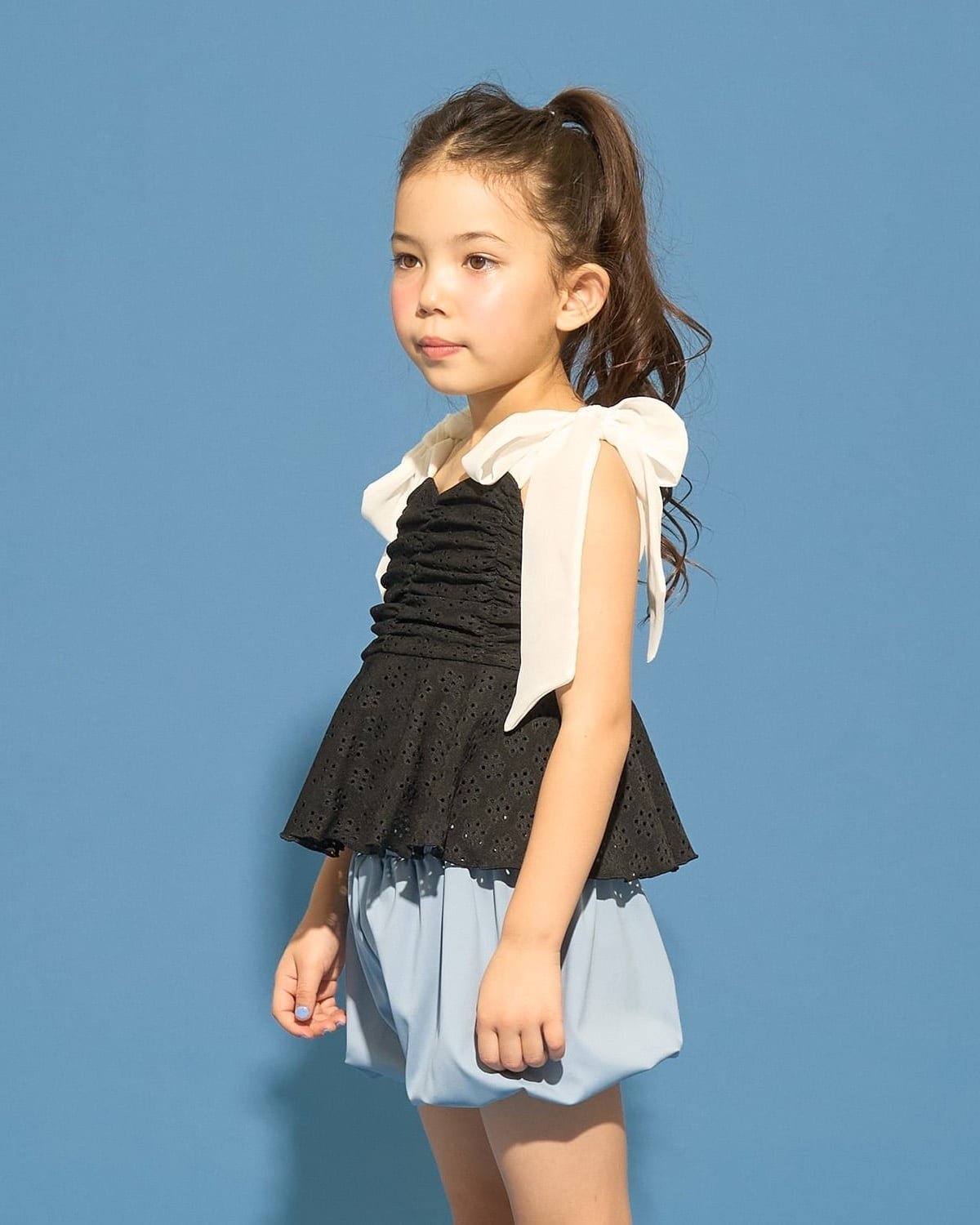 Lycee mine 【SWIM】【UVカット】レーストップス・バルーンパンツセパレート水着【...