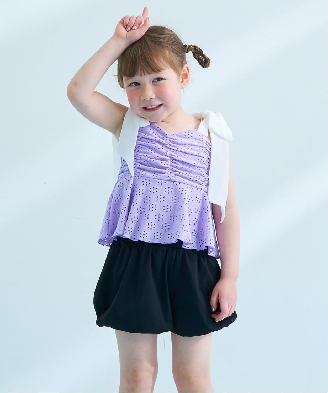 Lycee mine 【SWIM】【UVカット】レーストップス・バルーンパンツセパレート水着【...