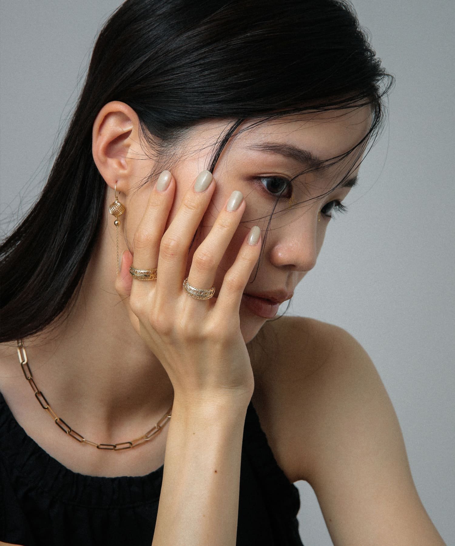 XOZ K10 XOZ mesh bold ring XOZメッシュ ボールリング クロスオズ アクセサリー・腕時計 リング・指輪 ゴールド