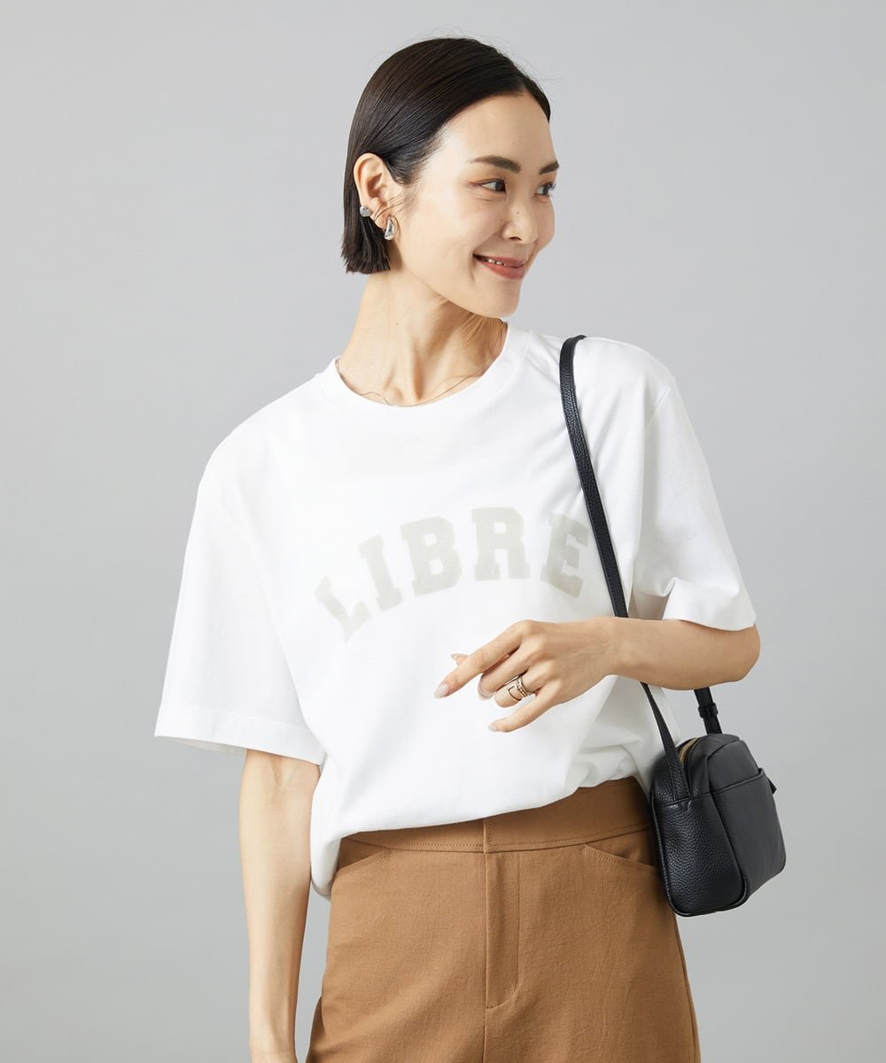 MICHEL KLEIN（小さいサイズ） [小さいサイズ]ボクシ-ロゴTシャツ メゾンドゥサンク トップス カットソー・Tシャツ ホワイト