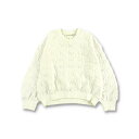 branshes ふくれジャガード裏毛長袖トレーナー ブランシェス トップス パーカー・フーディー ホワイト ブラック
