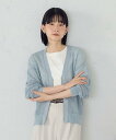 COMME CA ISM 【ウォッシャブル】メッシュラメカーディガン コムサイズム トップス カーディガン ブラック ブルー【送料無料】