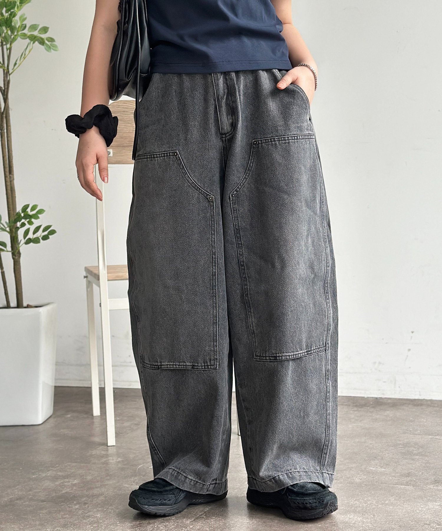 ダブルニーバレルデニム シーピーシーエム パンツ ジーンズ・デニムパンツ ホワイト ブルー ブラック
