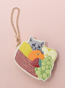 【SALE／28%OFF】Afternoon Tea LIVING Cat's NapTime/チェーン付きダイカットポーチ アフタヌーンティー・リビング 財布・ポーチ・ケース ポーチ ホワイト