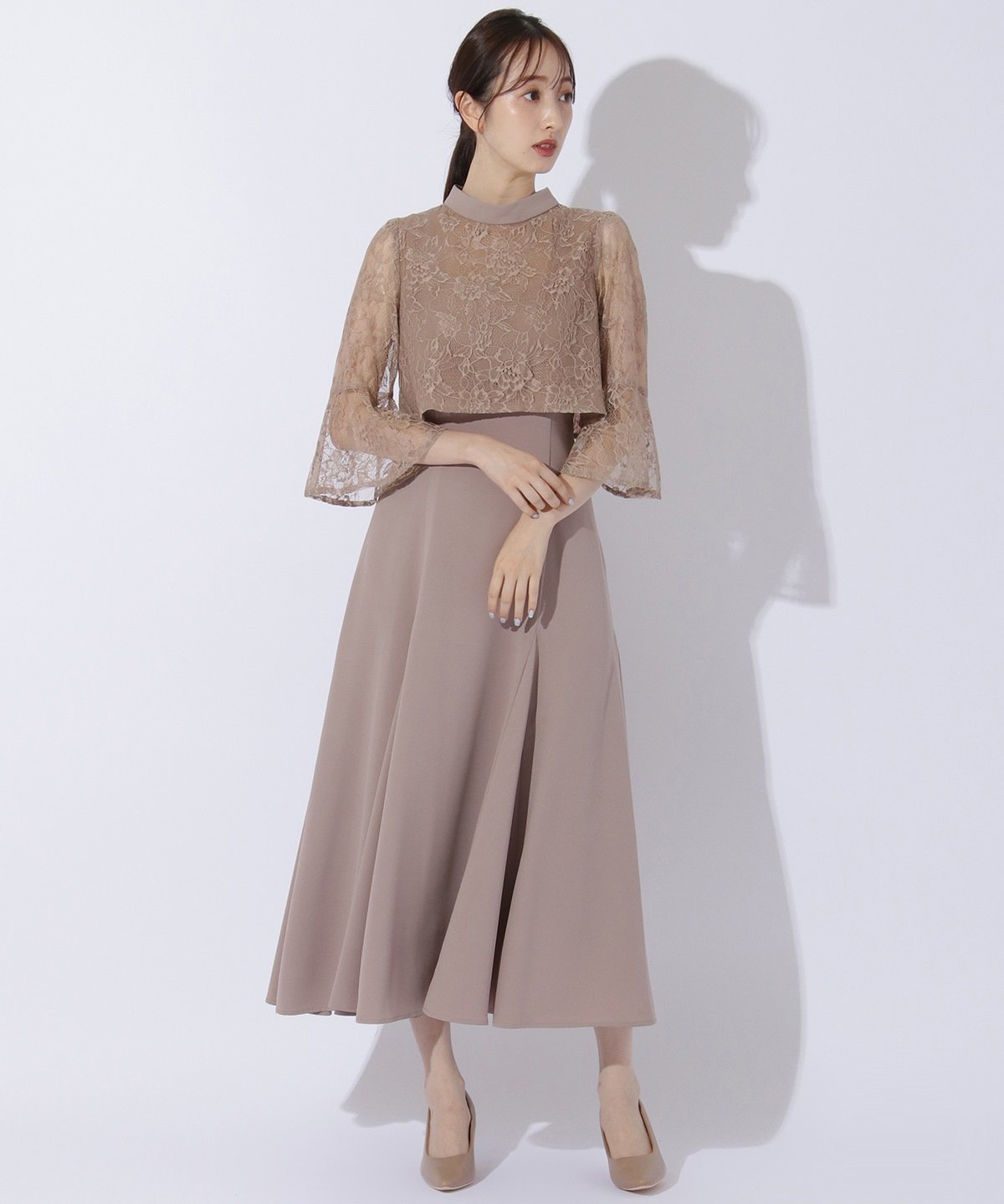 WILLSELECTION レースレイヤードマーメイドワンピース ウィルセレクション ワンピース・ドレス その他のワンピース・ドレス ベージュ ピンク ブルー ネイビー グリーン【送料無料】のサムネイル