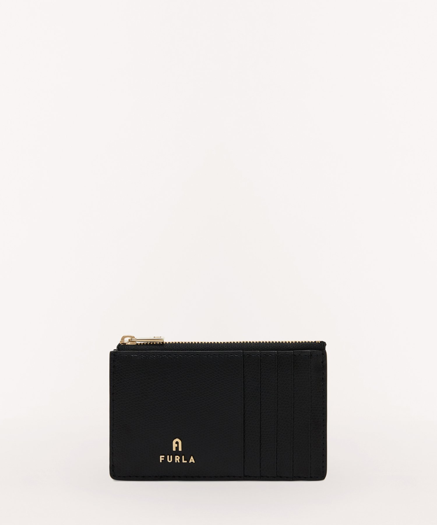 FURLA FURLA CAMELIA M ZIPPED CARD CASE フルラ 財布・ポーチ・ケース 財布 ブラック【送料無料】