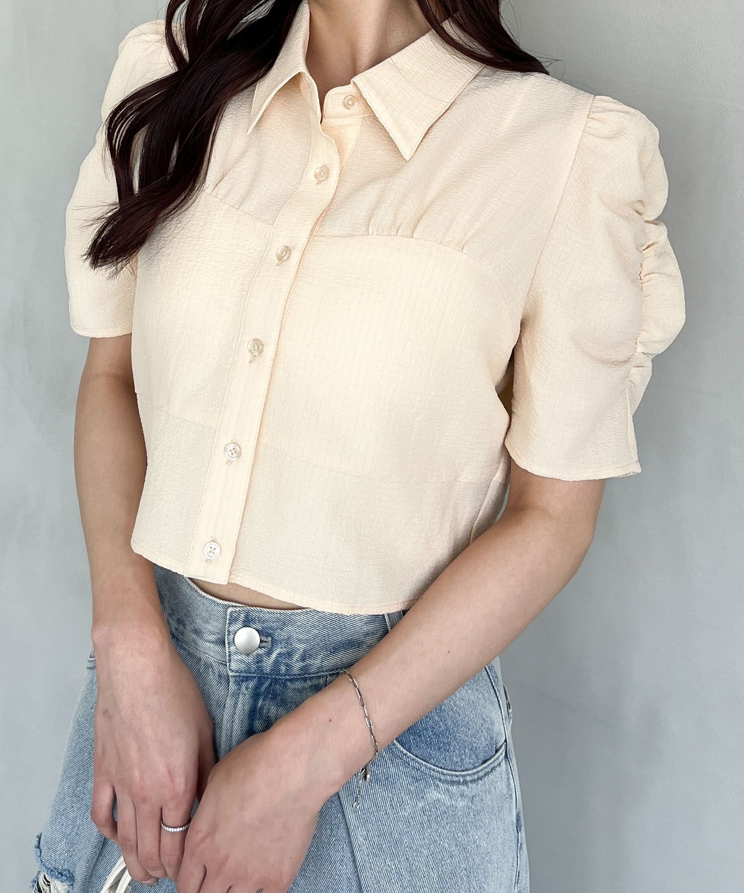 【SALE／20%OFF】Heather ビスチェデザインシャツ(半袖) ヘザー トップス シャツ・ブラウス イエロー ホワイト グレー【送料無料】